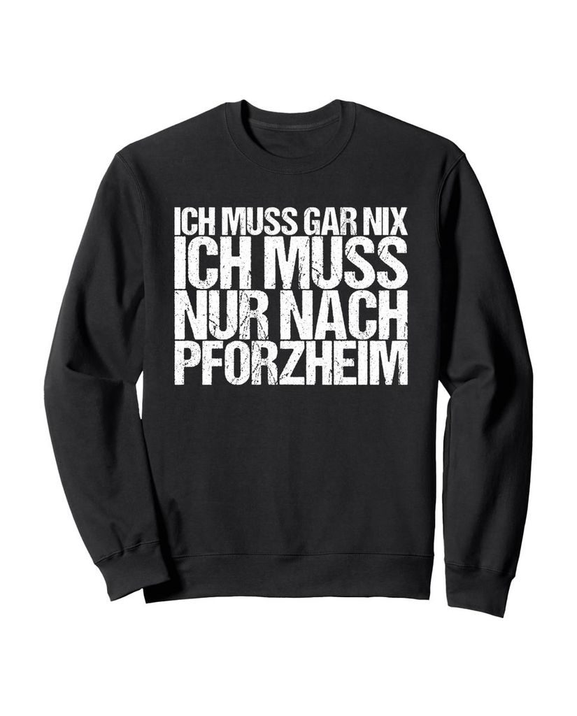 Lustiger Sweatshirt „Ich Muss Gar Nix Ich Muss Nur Nach“ | lustige-tshirts.de