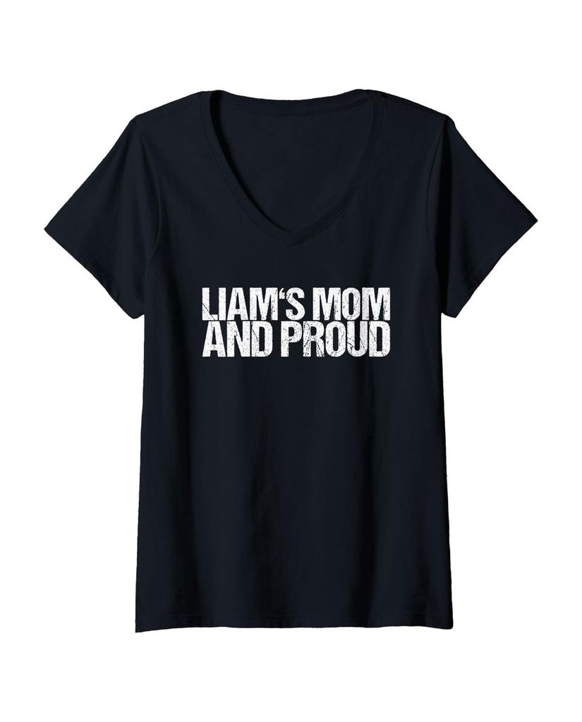 Lustiger T-Shirt mit V-Ausschnitt „Liams Mutter und Stolz“ | lustige-tshirts.de