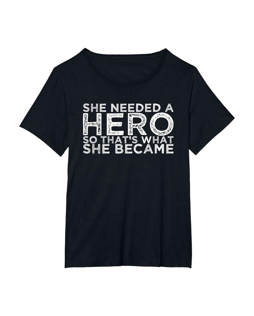 T-Shirt „Sie brauchte einen Helden, also wurde“ – ein Motiv mit Pointe – Ansicht 3