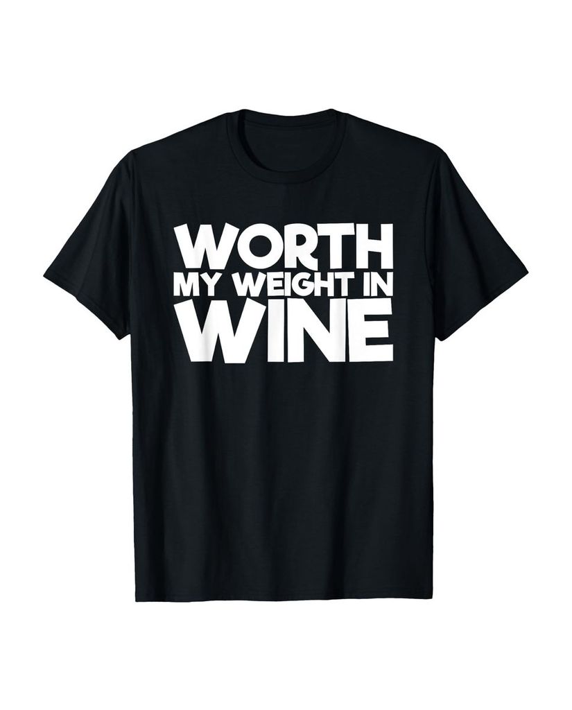 Lustiger T-Shirt „Mein Gewicht in Wein wert Lustig“ | lustige-tshirts.de