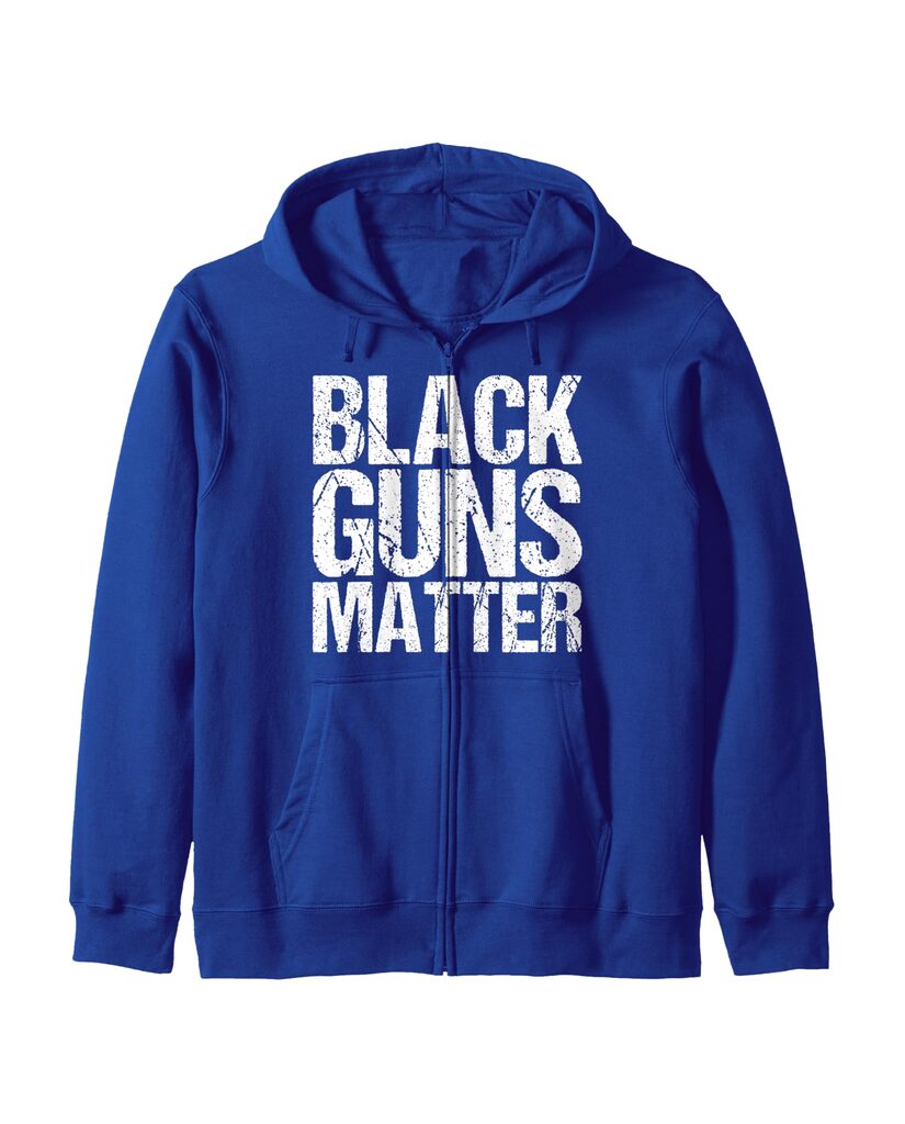 Lustige Pflege Sweatjacke „Black Guns Matter“ – Ansicht 5