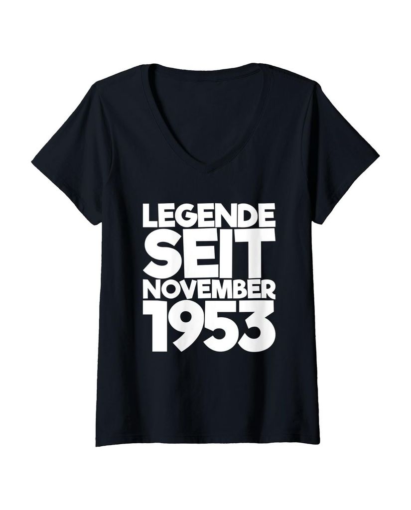 Lustiger T-Shirt mit V-Ausschnitt „Legende Seit November 1953“ | lustige-tshirts.de