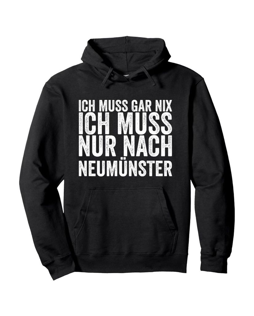Lustiger Hoodie „Ich Muss Gar Nix Ich Muss Nur Nach“ | lustige-tshirts.de