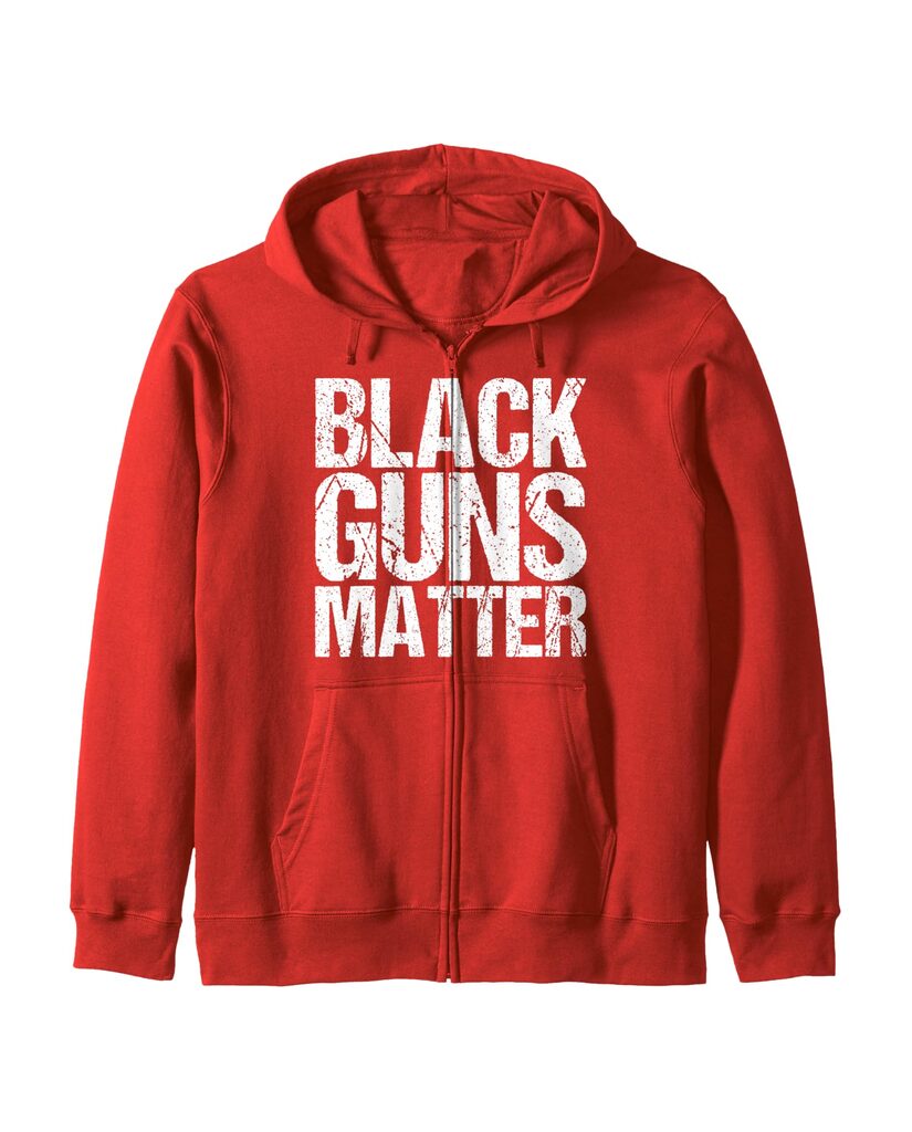 Lustige Pflege Sweatjacke „Black Guns Matter“ – Ansicht 3