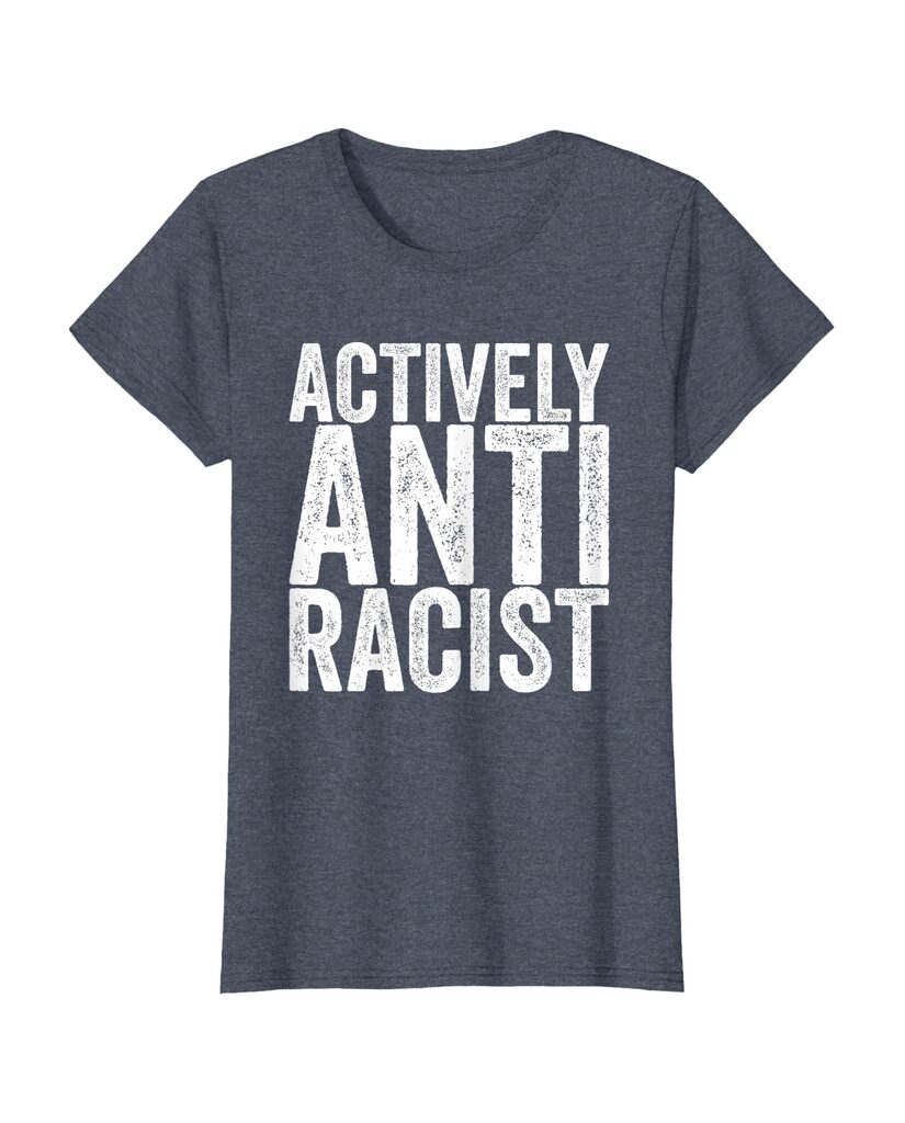 Witziges T-Shirt „Actively Anti Racist“ – Ansicht 7