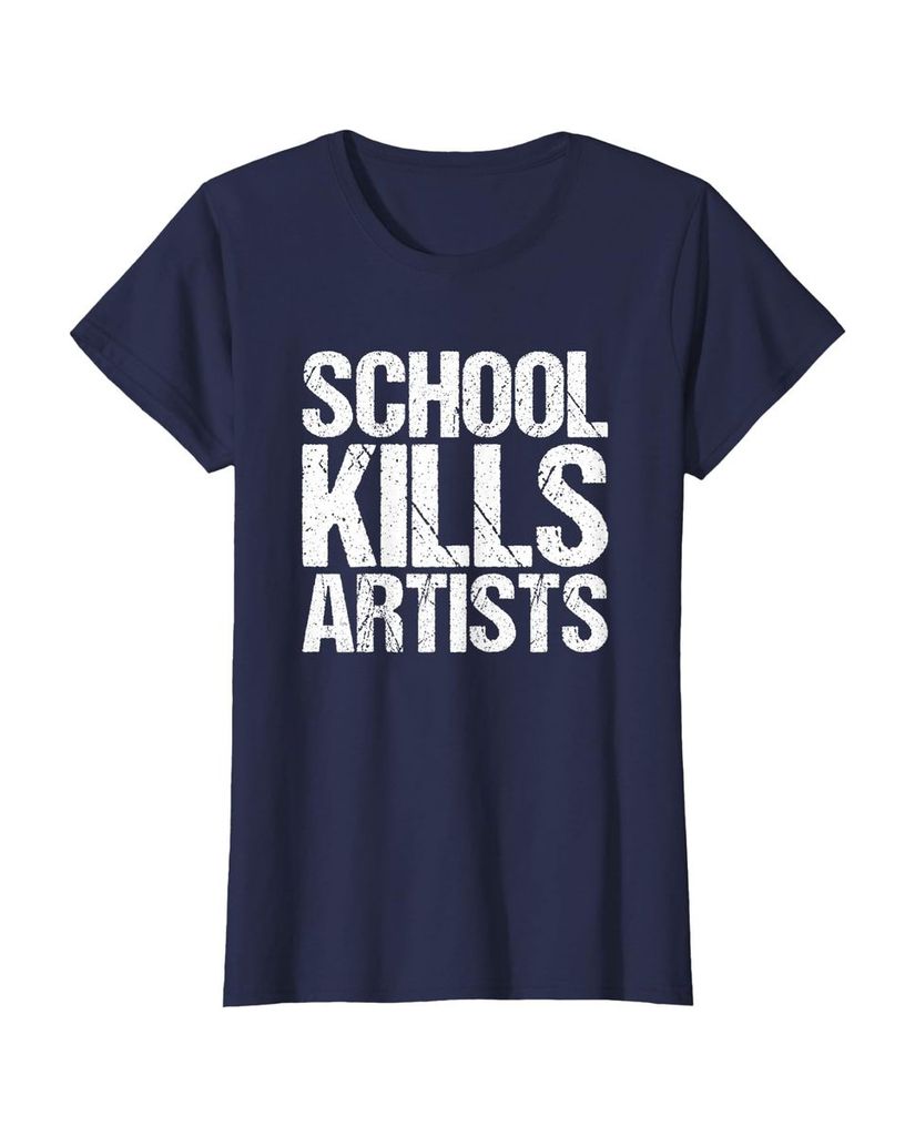 Humorvolles T-Shirt „School Kills Artists“ – Ansicht 39