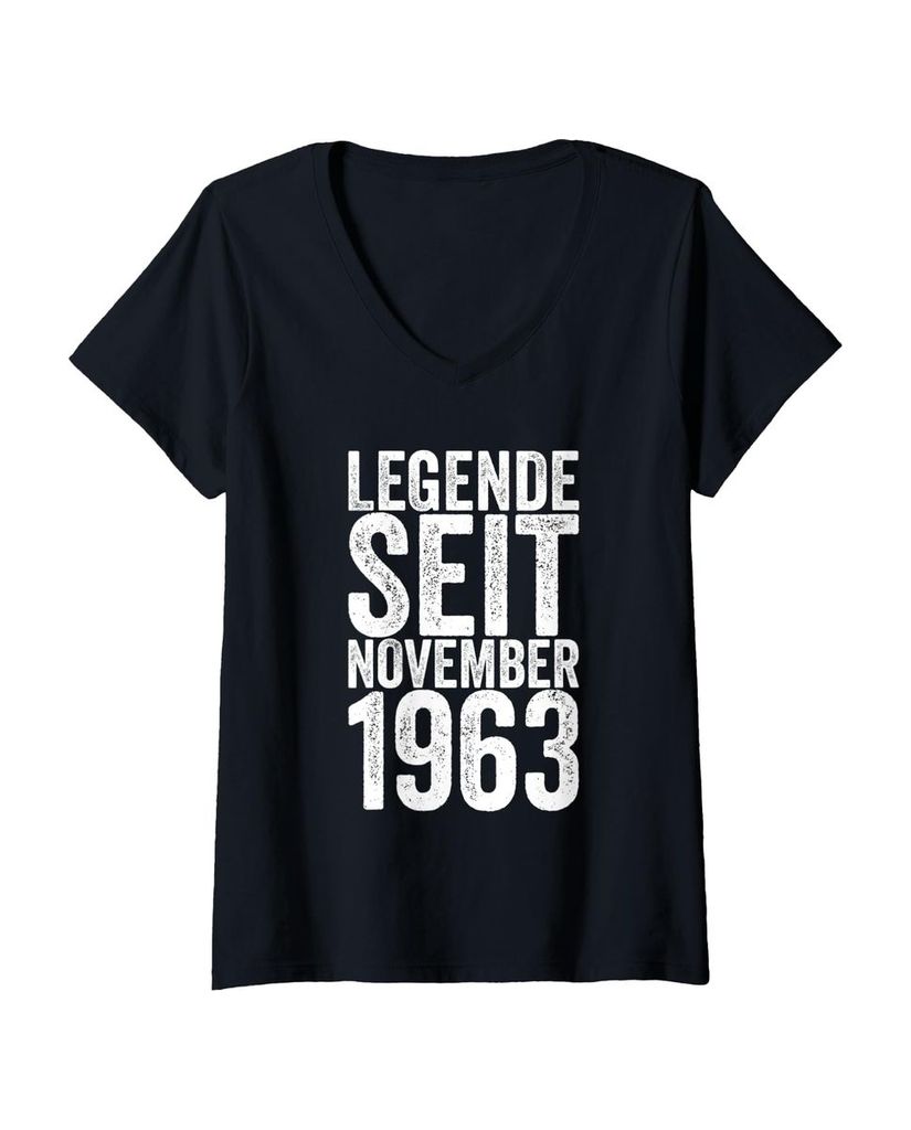 Lustiger T-Shirt mit V-Ausschnitt „Legende Seit November 1963“ | lustige-tshirts.de