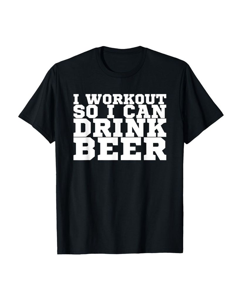 Lustiger T-Shirt „Ich trainiere, damit ich Bier trinken“ | lustige-tshirts.de