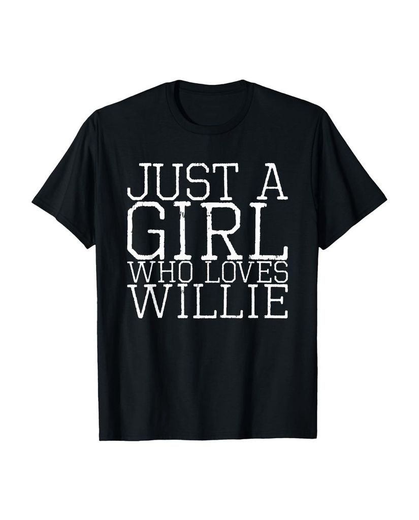 Lustiger T-Shirt „Nur ein Mädchen, das Willie liebt“ | lustige-tshirts.de