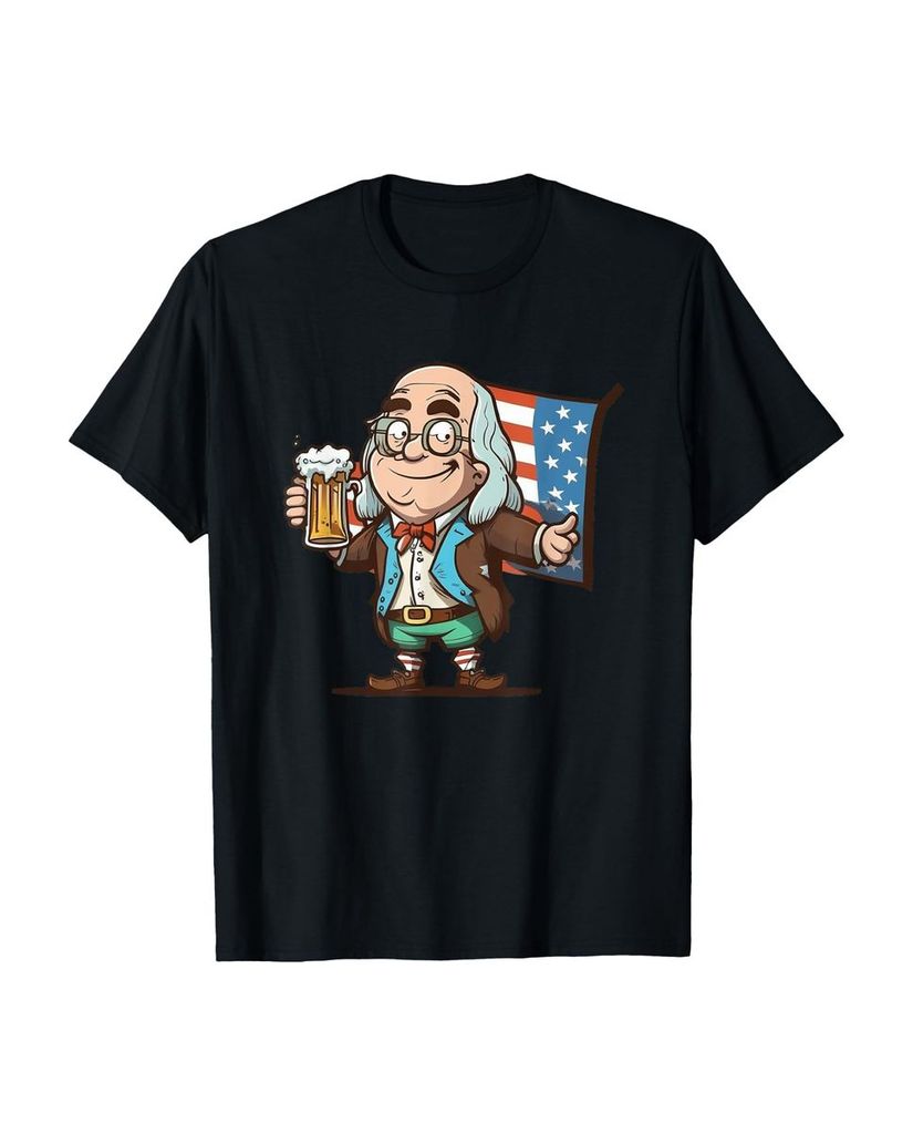 Lustiger T-Shirt „Benjamin Franklin Drinking Beer 4.“ | lustige-tshirts.de