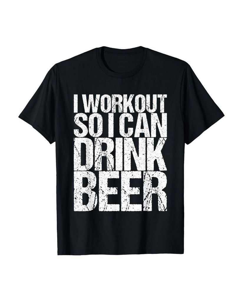Lustiger T-Shirt „Ich trainiere damit ich Bier trinken“ | lustige-tshirts.de