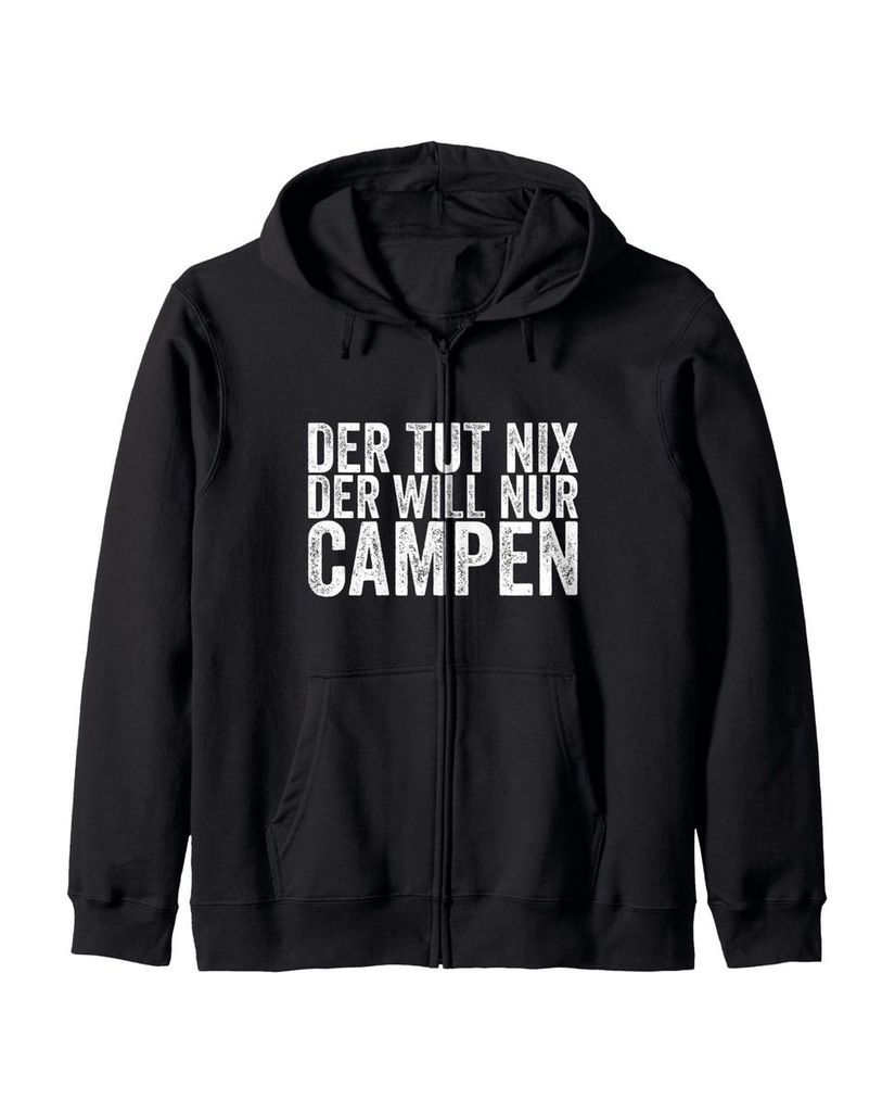 Lustiger Kapuzenjacke „Der Tut Nix Der Will Nur Campen“ | lustige-tshirts.de