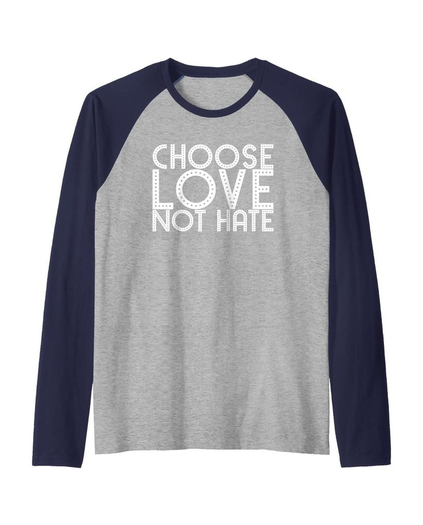 Raglan-Shirt mit Spruch Wähle Liebe statt Hass – Ansicht 5