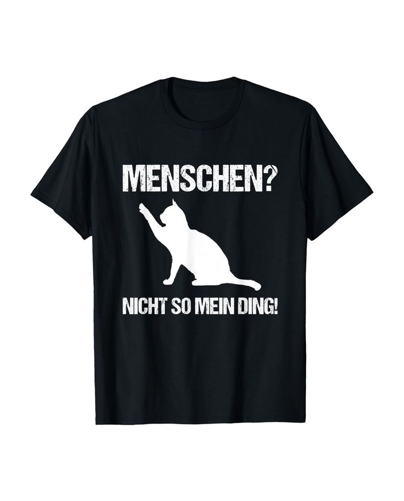 Lustiger T-Shirt „Katzen und Menschen Spruch|“ | lustige-tshirts.de