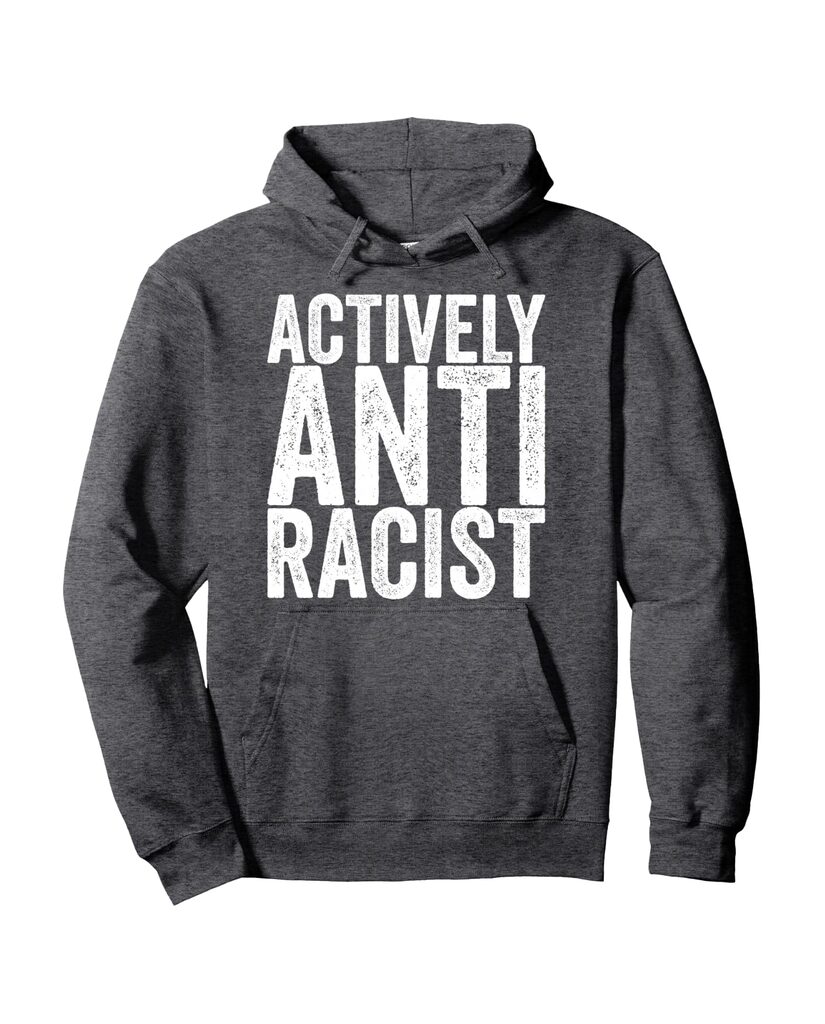 Lustiger Herbst Hoodie „Actively Anti Racist“ – Ansicht 5