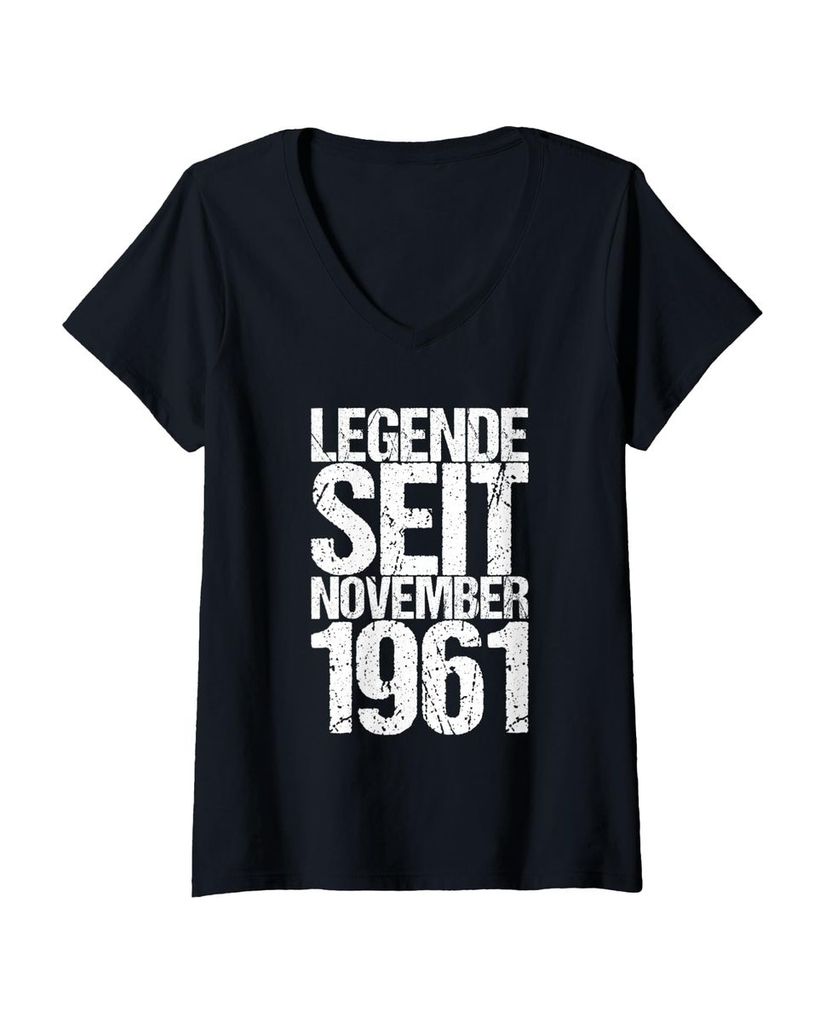 Lustiger T-Shirt mit V-Ausschnitt „Legende Seit November 1961“ | lustige-tshirts.de