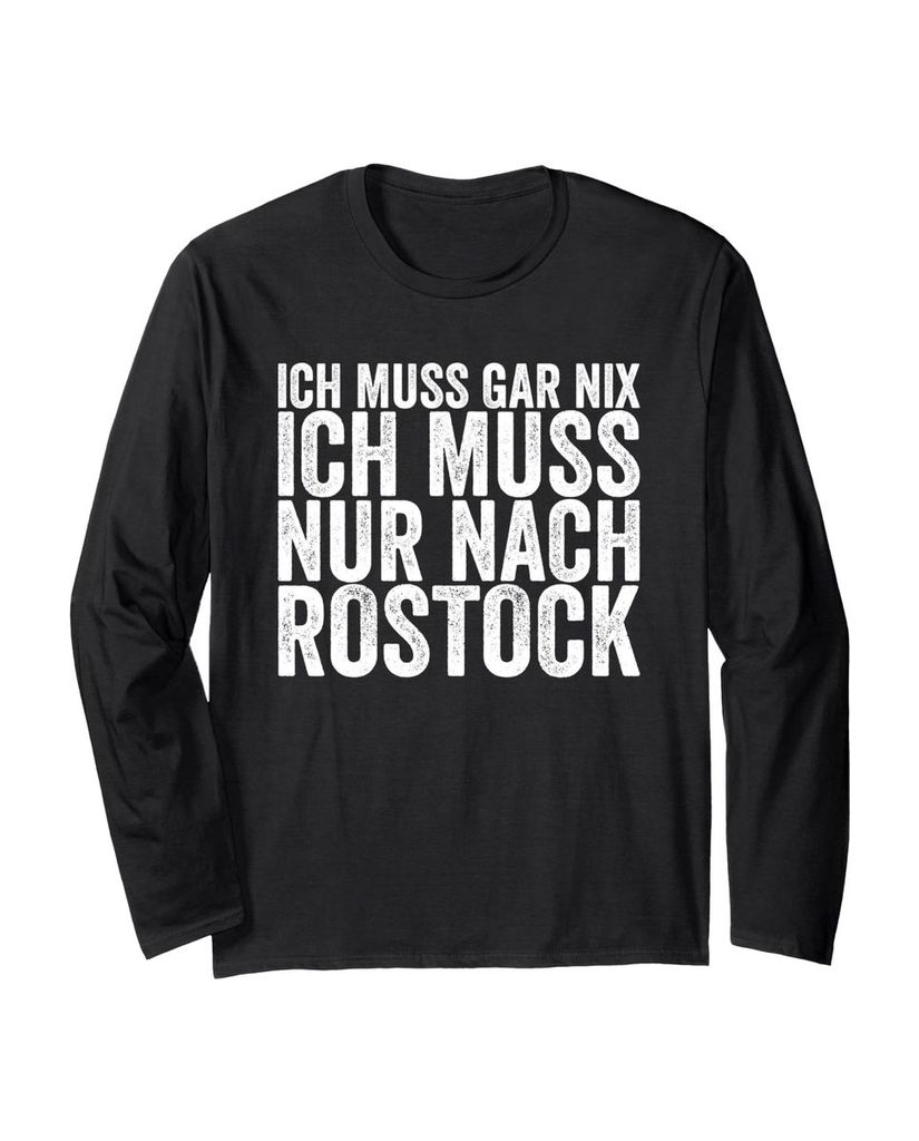 Lustiger Langarmshirt „Ich Muss Gar Nix Ich Muss Nur Nach“ | lustige-tshirts.de