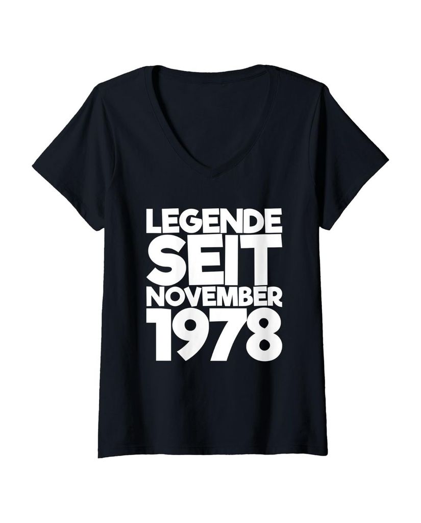 Lustiger T-Shirt mit V-Ausschnitt „Legende Seit November 1978“ | lustige-tshirts.de