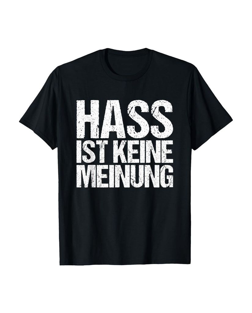 Lustiger T-Shirt „Hass Ist Keine Meinung Anti-Rassismus“ | lustige-tshirts.de