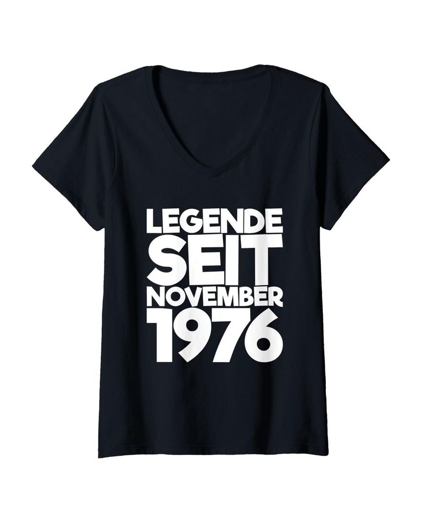 Lustiger T-Shirt mit V-Ausschnitt „Legende Seit November 1976“ | lustige-tshirts.de