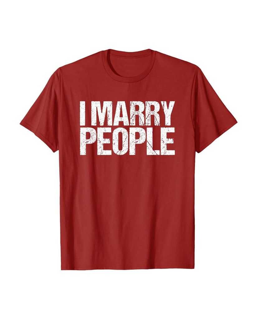 Lustiges Geburtstags T-Shirt „I Marry People“ – Ansicht 48
