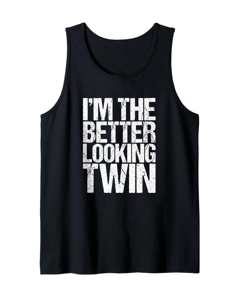 Humorvolles Geburtstags Tanktop „I'm The Better Looking Twin“ – Ansicht 2