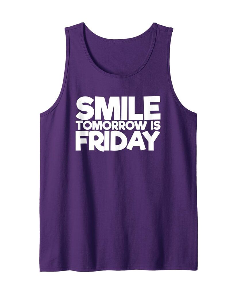 Humorvolles Tanktop „Smile Tomorrow is Friday“ – Ansicht 6