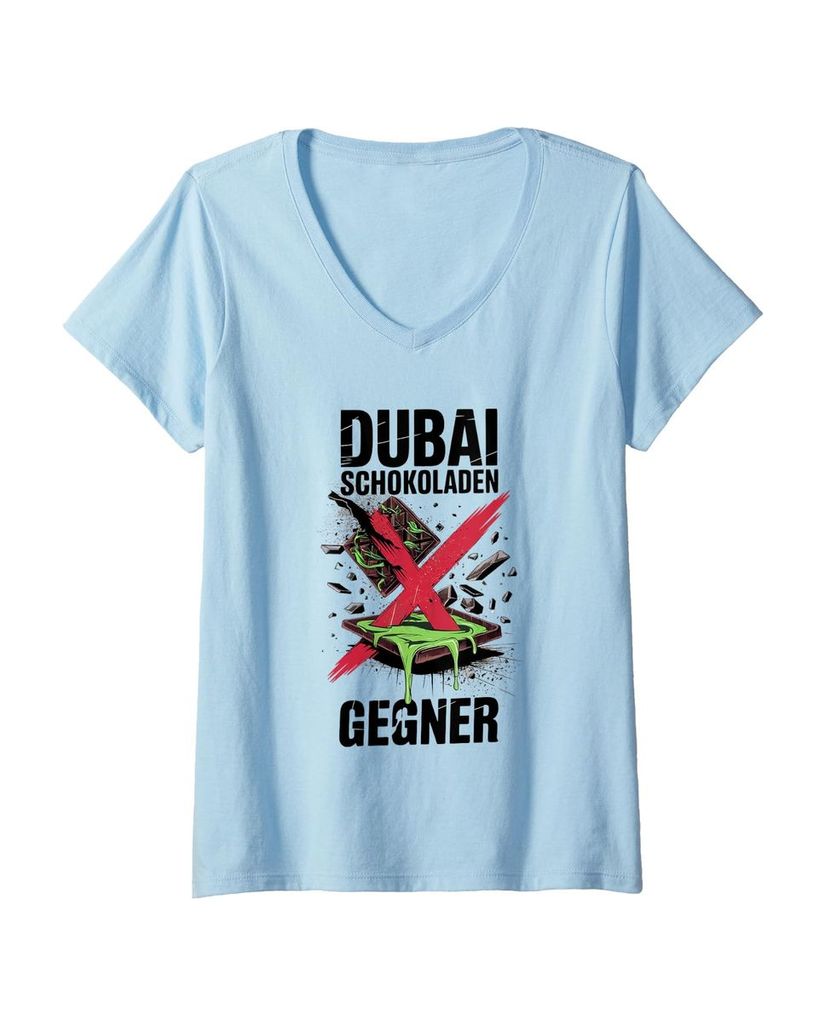 Lustiger T-Shirt „Dubai Schokoladen Gegner - Anti Dubai“ | lustige-tshirts.de
