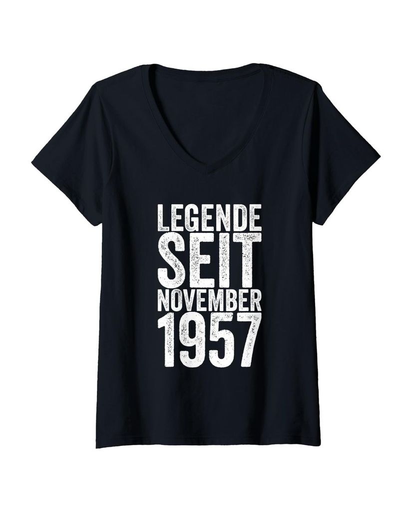 Lustiger T-Shirt mit V-Ausschnitt „Legende Seit November 1957“ | lustige-tshirts.de