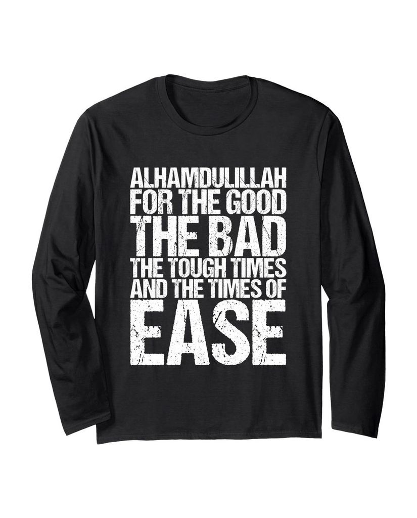 Lustiger Langarmshirt „Alhamdulillah For Everything Islamischer“ | lustige-tshirts.de