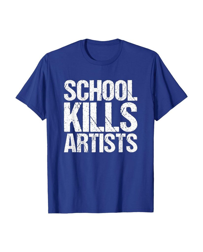 Humorvolles T-Shirt „School Kills Artists“ – Ansicht 45