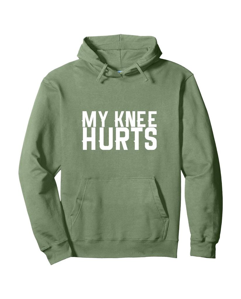 Humorvoller Geburtstags Hoodie „My Knee Hurts“ – Ansicht 12