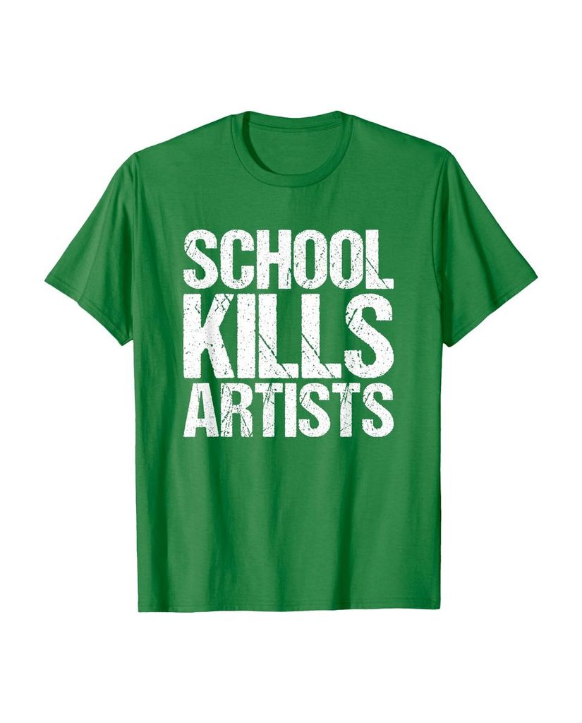 Humorvolles T-Shirt „School Kills Artists“ – Ansicht 40