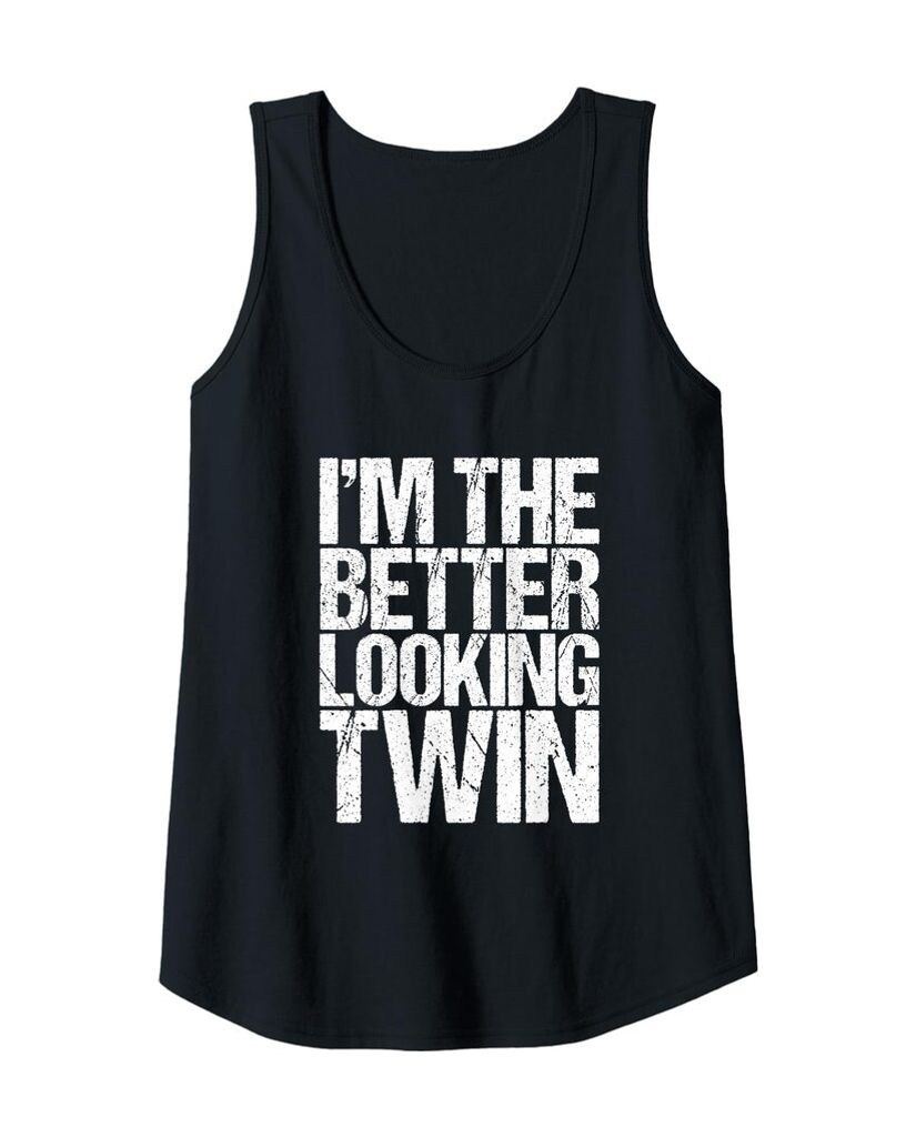 Humorvolles Geburtstags Tanktop „I'm The Better Looking Twin“ – Ansicht 6