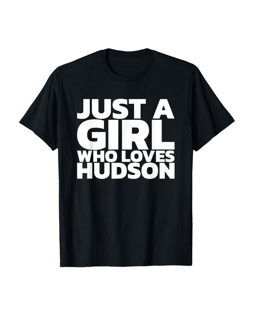 Lustiger T-Shirt „Nur ein Mädchen, das Hudson liebt“ | lustige-tshirts.de