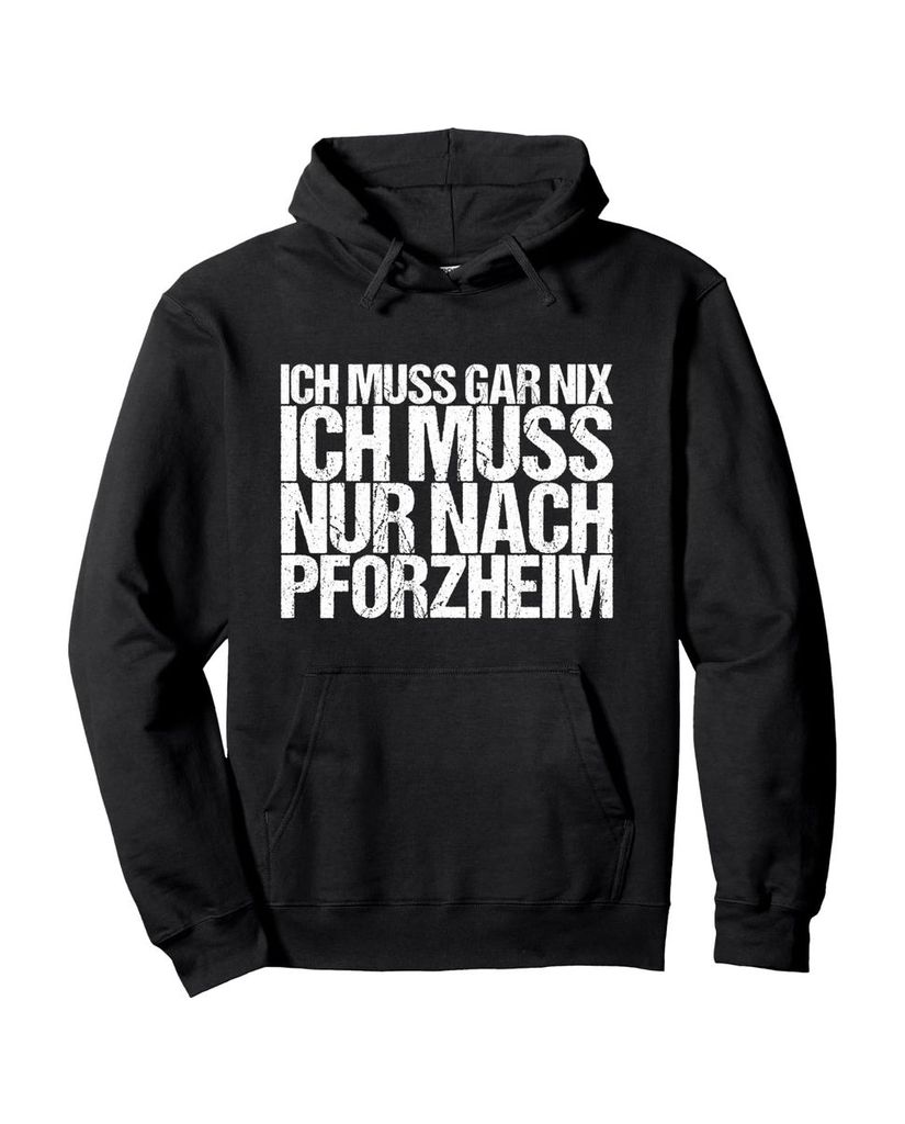 Lustiger Hoodie „Ich Muss Gar Nix Ich Muss Nur Nach“ | lustige-tshirts.de