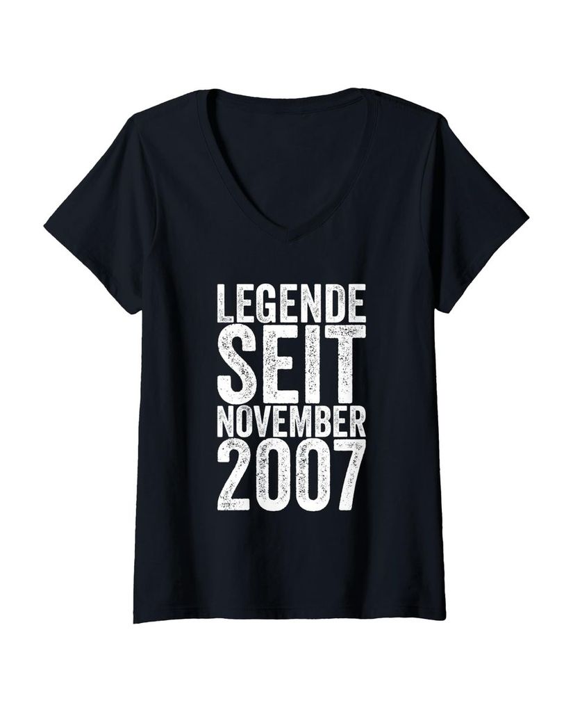 Lustiger T-Shirt mit V-Ausschnitt „Legende Seit November 2007“ | lustige-tshirts.de