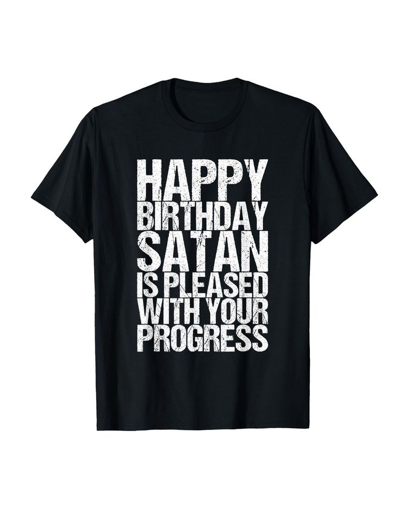 Lustiger T-Shirt „Alles Gute zum Geburtstag Satan ist“ | lustige-tshirts.de