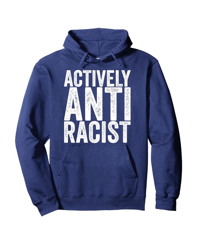 Lustiger Herbst Hoodie „Actively Anti Racist“ – Ansicht 9