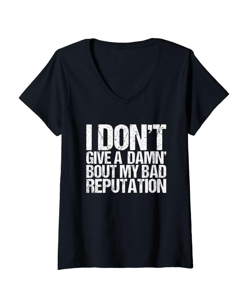 Lustiger T-Shirt mit V-Ausschnitt „I Don't Give A Damn About“ | lustige-tshirts.de