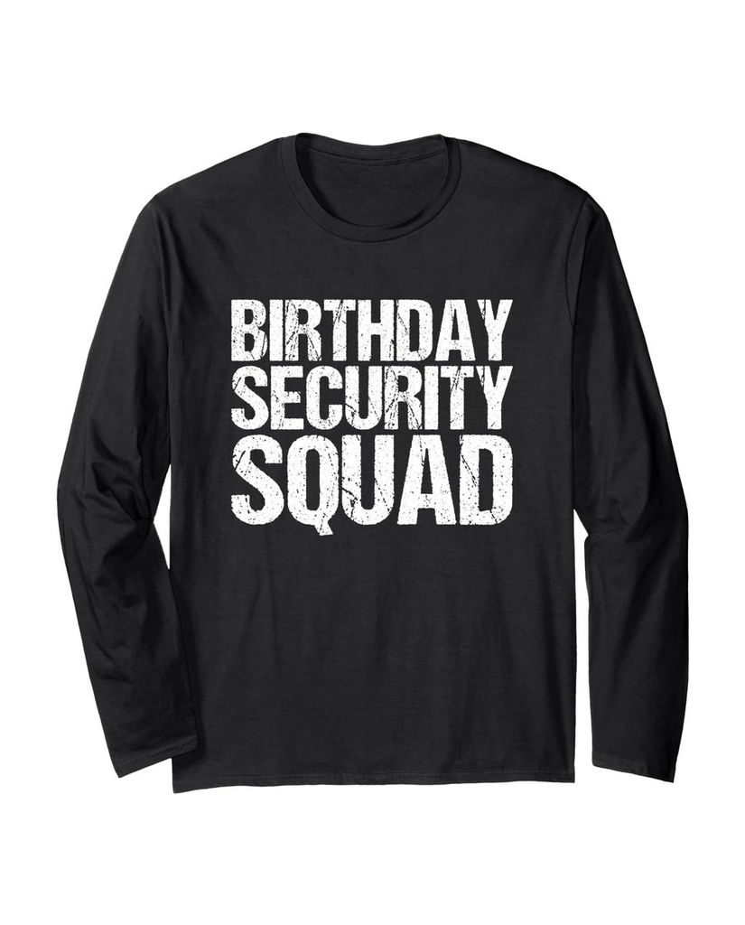 Lustiger Langarmshirt „Geburtstag Security Squad“ | lustige-tshirts.de