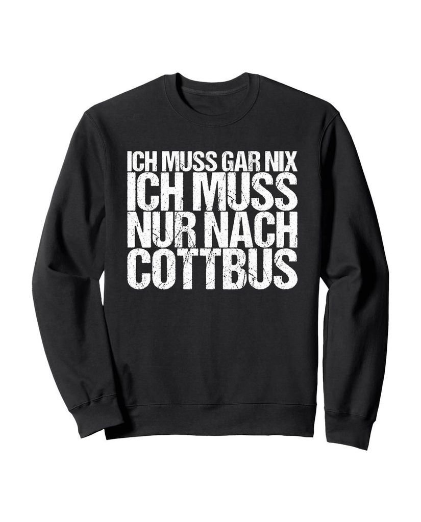 Lustiger Sweatshirt „Ich Muss Gar Nix Ich Muss Nur Nach“ | lustige-tshirts.de