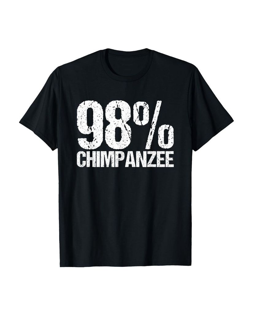 Lustiger T-Shirt „98 % Schimpanse lustig Evolution Science“ | lustige-tshirts.de