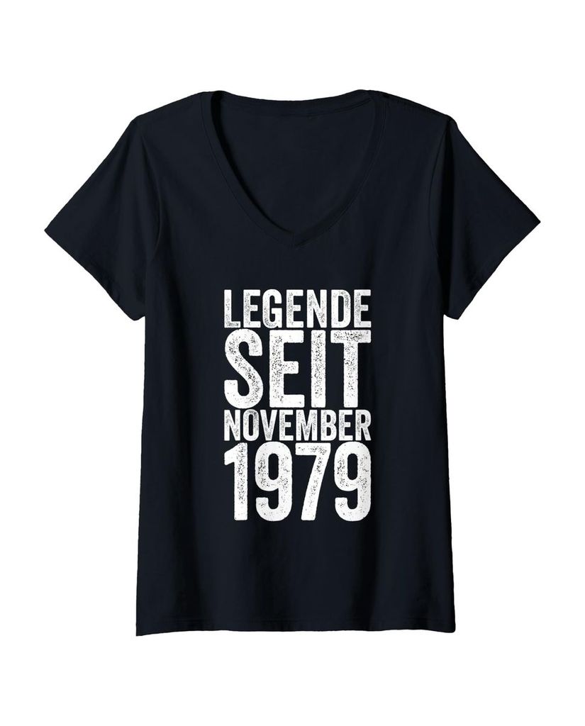 Lustiger T-Shirt mit V-Ausschnitt „Legende Seit November 1979“ | lustige-tshirts.de