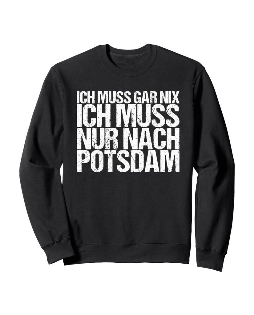 Lustiger Sweatshirt „Ich Muss Gar Nix Ich Muss Nur Nach“ | lustige-tshirts.de
