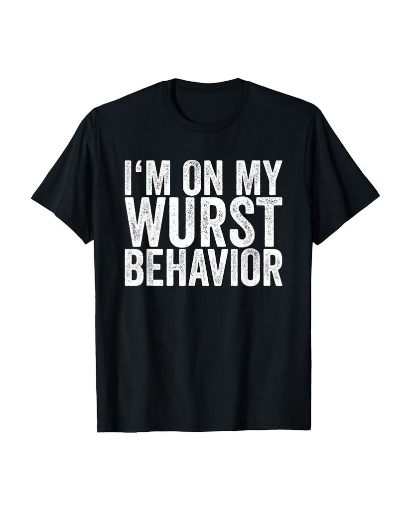 Lustiger T-Shirt „Ich bin auf meinem Wurst Verhalten“ | lustige-tshirts.de