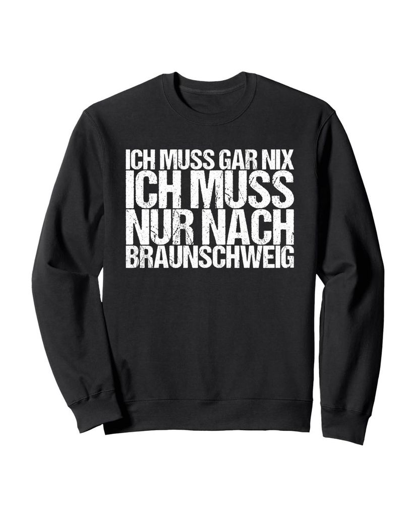 Lustiger Sweatshirt „Ich Muss Gar Nix Ich Muss Nur Nach“ | lustige-tshirts.de