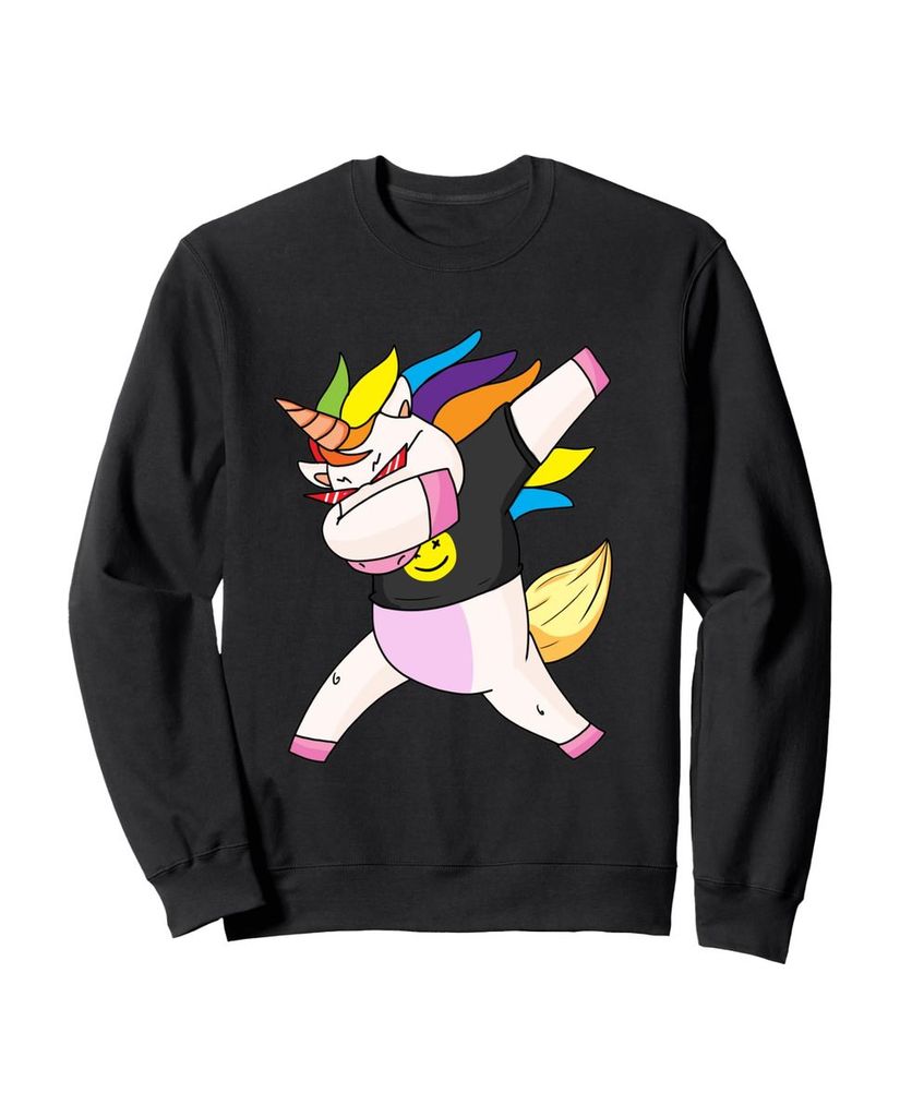 Lustiger Sweatshirt „Einhorn Dabbing Punk Goth Rockstar“ | lustige-tshirts.de