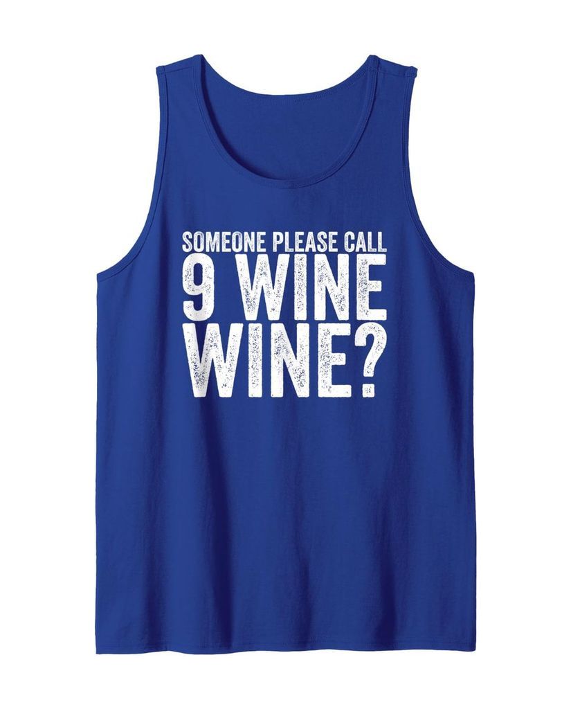 Humorvolles Reise Tanktop „Someone Please Call 9 Wine Wine?“ – Ansicht 12