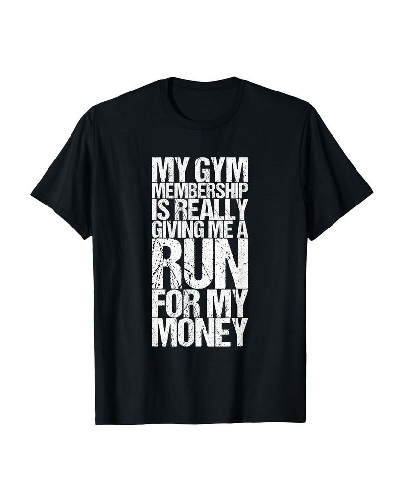 Lustiger T-Shirt „Meine Mitgliedschaft im Fitnessstudio“ | lustige-tshirts.de